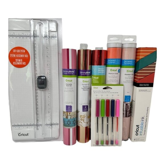 Cricut Craft Lot Vinyl Accessories Tools Iron On Infusible Ink Trimmer Set Gift - Picture 1 of 14
